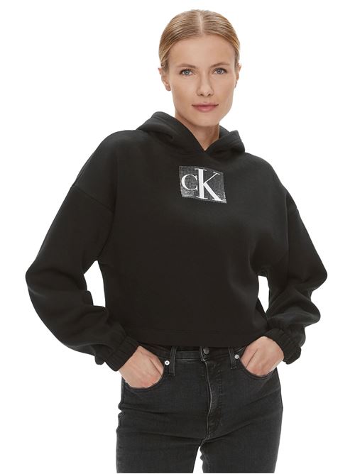 CALVIN KLEIN Felpa Con Logo In Paillettes CALVIN KLEIN | J20J222962BEH